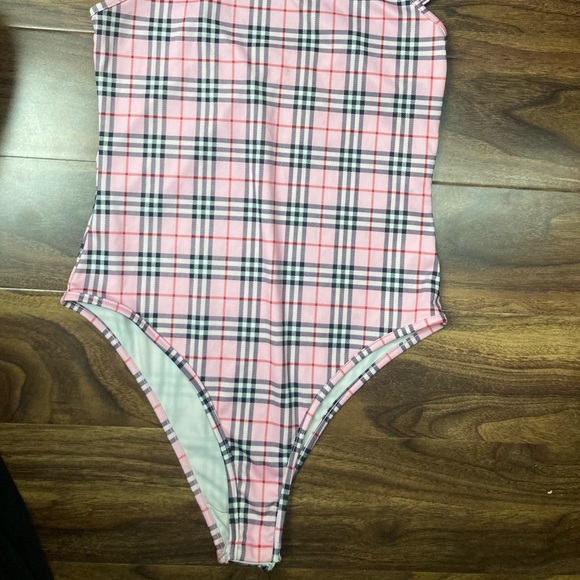Pink plaid bodysuit - Picture 2 of 2